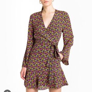 A.L.C Whitney Floral Wrap Dress
